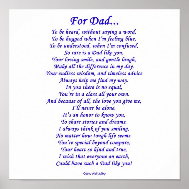 For Dad Poster (Front)