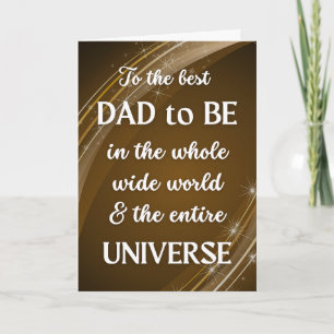 For Dad to Be Father's Day Universe Theme Card