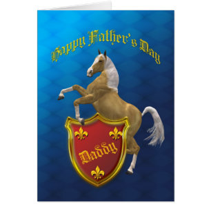 For Daddy, Father's Day card with a rearing horse