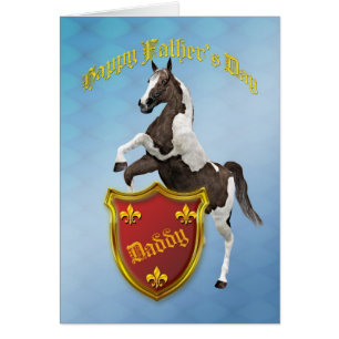 For Daddy, Father's Day card with a rearing horse