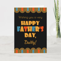 For Daddy Father's Day Deco Style on Black