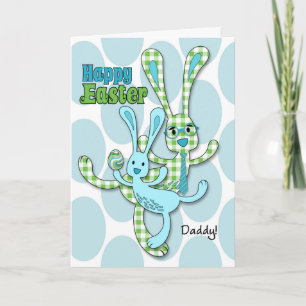 for Daddy on Easter in Blue Holiday Card
