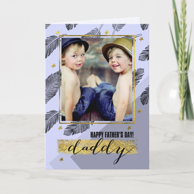 For Daddy on Father's Day Customisable Photo Cards (Front)