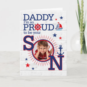 for Daddy's Birthday from Son Nautical Card
