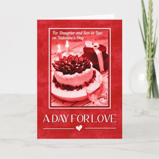 for Daughter and Son in Law on Valentine's Day Holiday Card (Front)