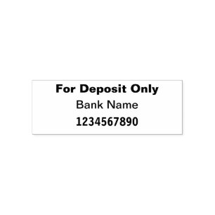 For Deposit Only Bank/Check Self Inking Stamp