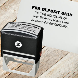 For Deposit Only Basic Business Office Bank Custom Self-inking Stamp