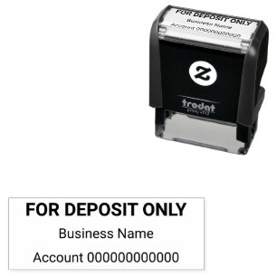 For Deposit Only (Bold) Business Name Bank Account Self-inking Stamp