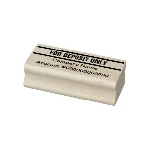 For Deposit Only Business Name Bank Account No. Rubber Stamp
