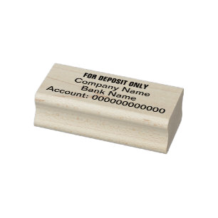 For Deposit Only Business Name Bank Account Number Rubber Stamp