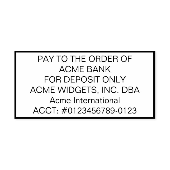 For Deposit Only Check Self-inking Stamp (Design)