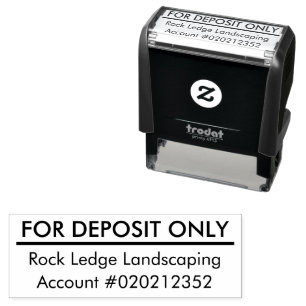 FOR DEPOSIT ONLY Custom Business Name Bank Self-inking Stamp