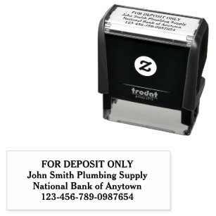 Accounting Rubber Stamps Self Inking Stamps Zazzle UK