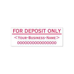 "FOR DEPOSIT ONLY" & Name Rubber Stamp