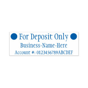 "For Deposit Only" + Name Rubber Stamp
