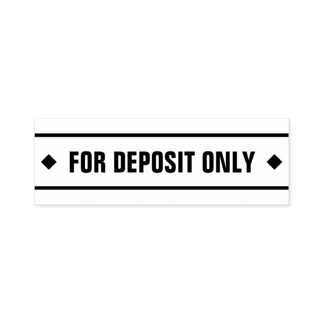 "FOR DEPOSIT ONLY" Rubber Stamp (Design)