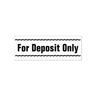 "For Deposit Only" Rubber Stamp
