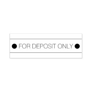 "FOR DEPOSIT ONLY" Rubber Stamp