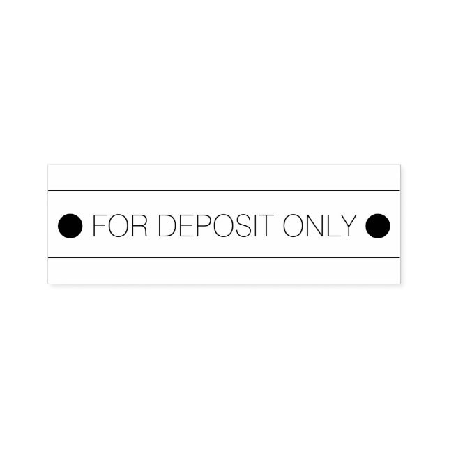 "FOR DEPOSIT ONLY" Rubber Stamp (Design)