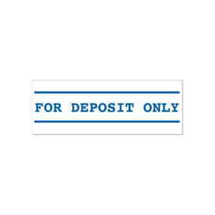 "FOR DEPOSIT ONLY" Rubber Stamp