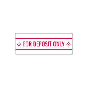 "FOR DEPOSIT ONLY" Rubber Stamp