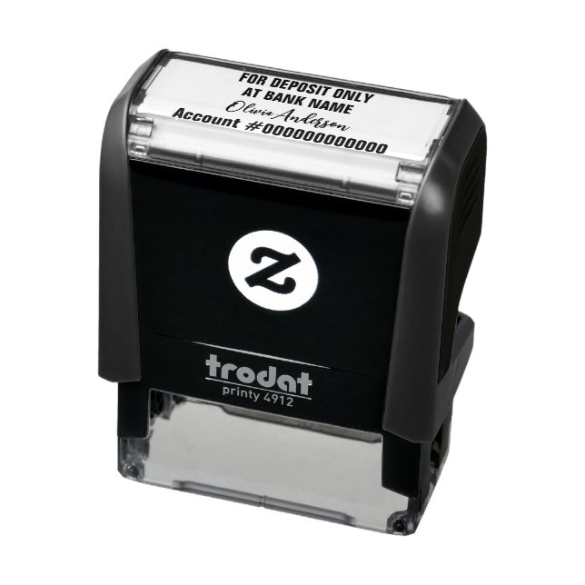 For Deposit Only Script Signature Bank Account Num Self-inking Stamp (Product)