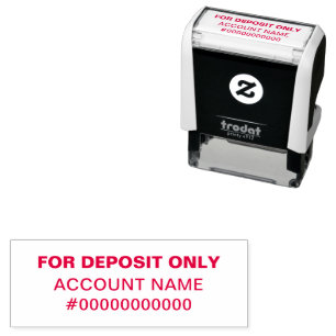 For Deposit Only Self Inking Rubber Stamp