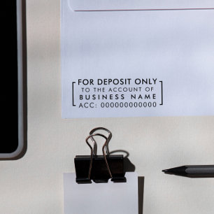 For Deposit Only Simple Business Bank Account Self-inking Stamp