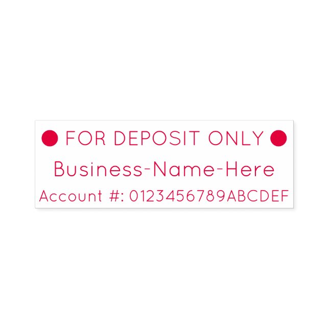 "FOR DEPOSIT ONLY" w/ Name Rubber Stamp (Design)
