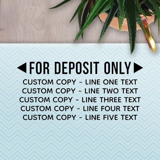 For Deposit Only with 5 Lines of Text Self-inking Stamp (Creator Uploaded)