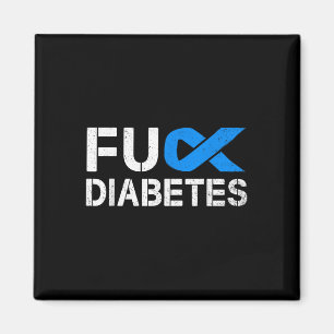 For Diabetes Awareness Ribbon Type 1 One Two 2 T1d Magnet