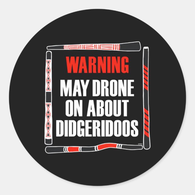 For Didgeridoo Player Yidaki Didjeridu Didge Geek Classic Round Sticker (Front)