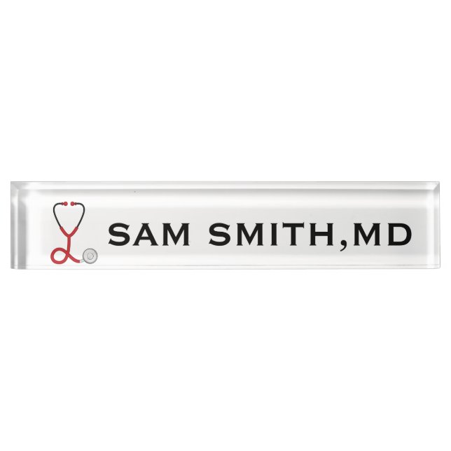 For Doctors and Nurses. Medical Stethoscope. Nameplate (Front)
