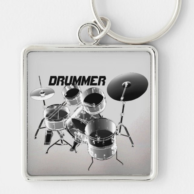 For Drummers | Personalised Gift Key Ring (Front)