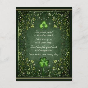 For Each Petal on the Shamrock - Irish Saying Postcard