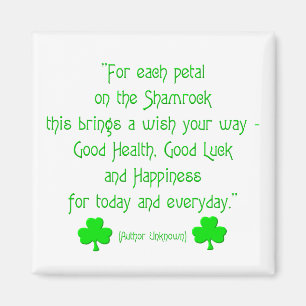 For each petal on the shamrock... magnet