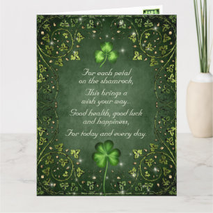 For Each Petal on the Shamrock St Patrick's Day Card