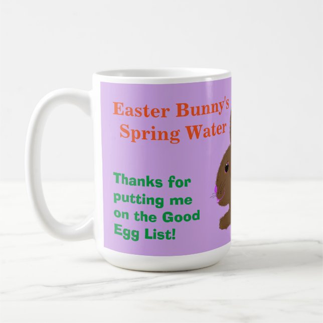 For Easter Bunny Water Mug Personalise Name (Left)