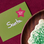 For Elf Eyes Only Christmas Star Sticker<br><div class="desc">Great accessory for letters to Santa,  Christmas lists and gifts!</div>