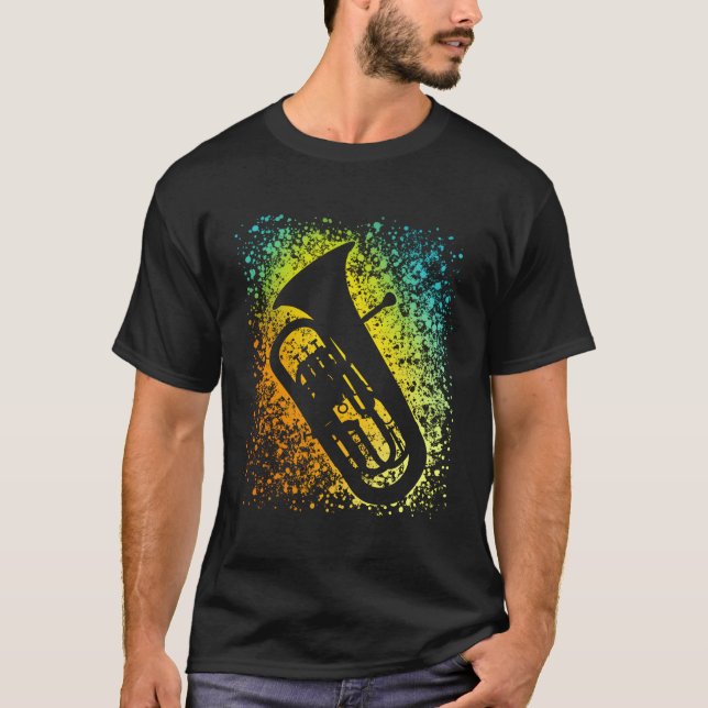 For Euphonium Players Brass Band Musicians Graffit T-Shirt (Front)