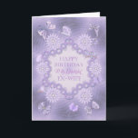 For ex-wife, lilac birthday card with flowers<br><div class="desc">A garden of flowers and butterflies in lavender hues and shades.  A birthday card for an ex-wife. A modern take on a traditional look. Inside the card is a lovely verse. Copyright Norma Cornes</div>