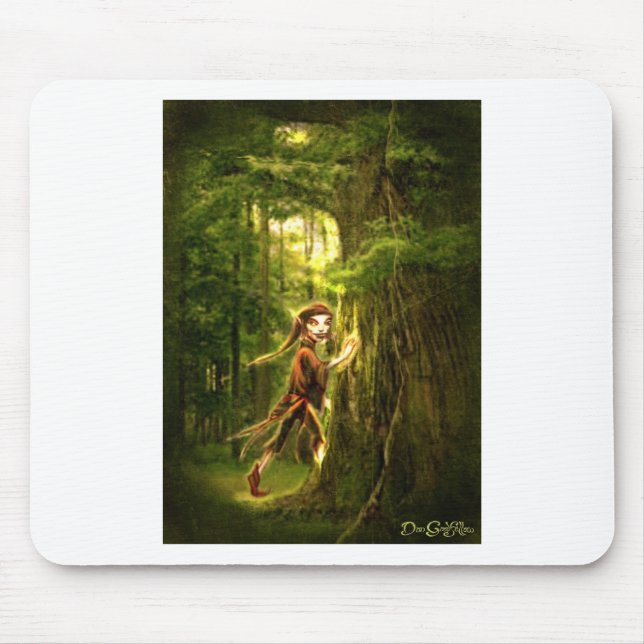 ..for faery folks live in old oaks mouse mat (Front)