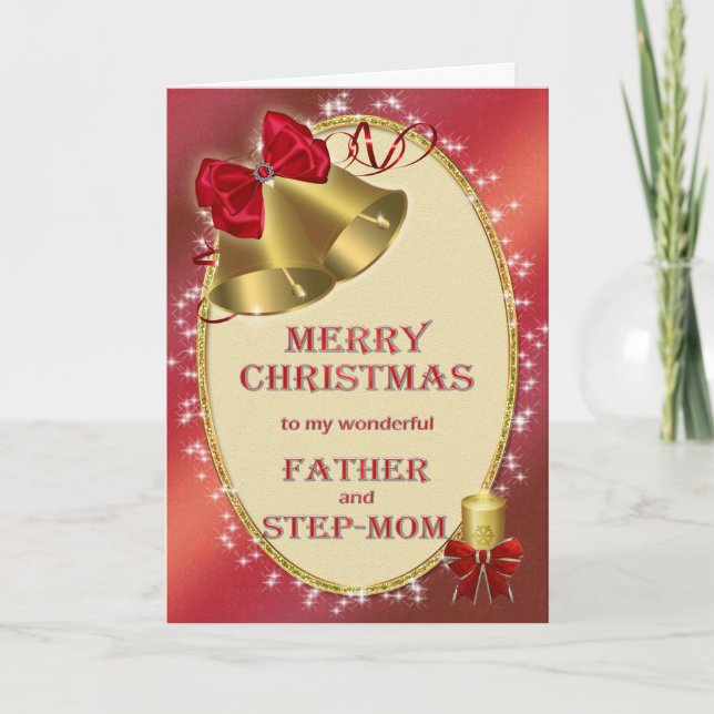 For father and step-mom traditional Christmas card (Front)
