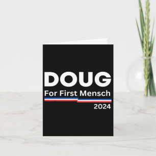 For First Mensch Yiddish Pun Kamala Harris Hebrew  Card