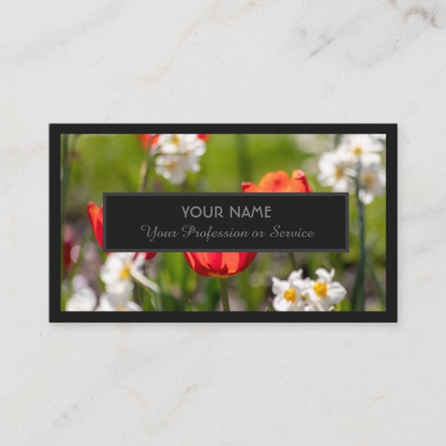 For floral experts and professional florists business card (Front)