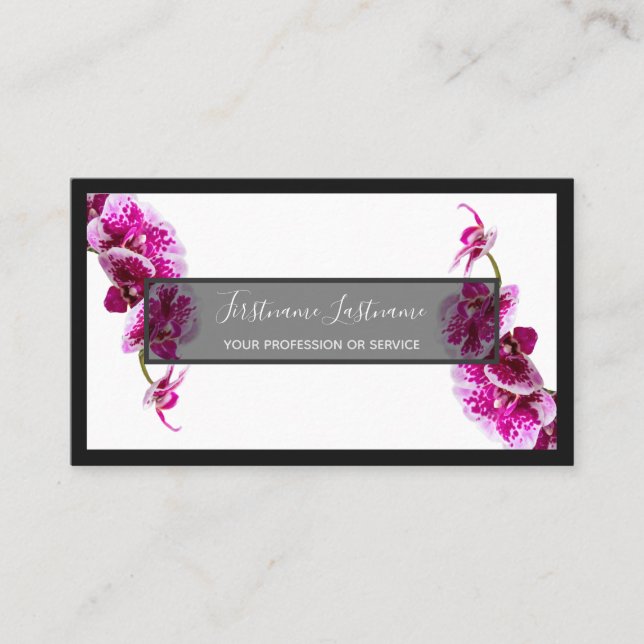 For floral experts professional florists orchid bu business card (Front)