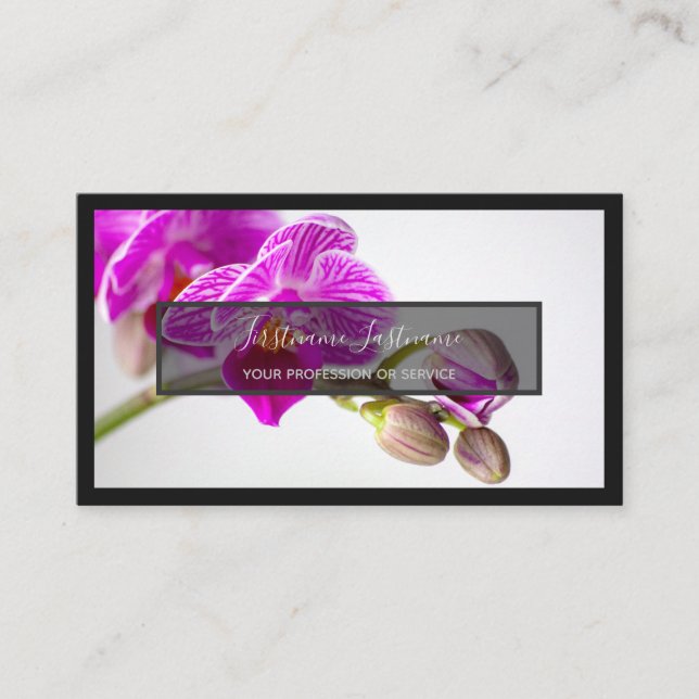 For floral experts professional florists orchid business card (Front)