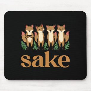 For Fox Sake Four Foxes Funny Woodland Animal Mouse Mat