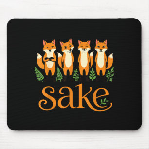 For Fox Sake Four Foxes Funny Woodland Animal Mouse Mat