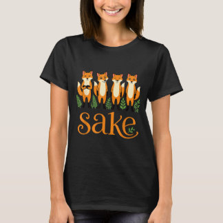 For Fox Sake Four Foxes Funny Woodland Animal T-Shirt